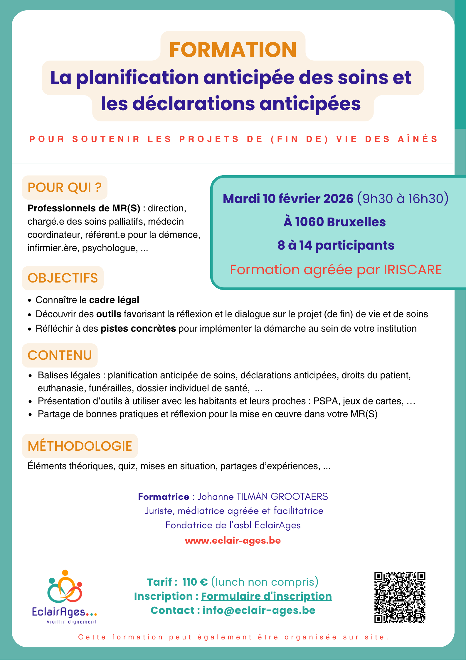 FORMATION – Advance Care Planning et déclarations anticipées